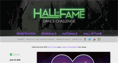Desktop Screenshot of halloffamedance.com